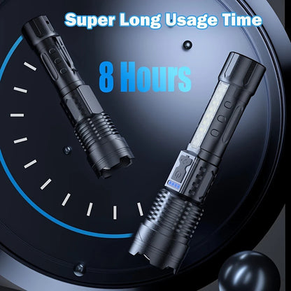 1/2Pcs High Lumens Flashlights, Rechargeable Led Flashlights with 7 Light Modes, Powerful Handheld Flashlight for Camping