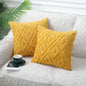 Modern Simple Rhombus Jacquard Plush Throw Pillow Cover Sofapillow Nordic Style Office Waist Bedside Cushion Car Throwpillow