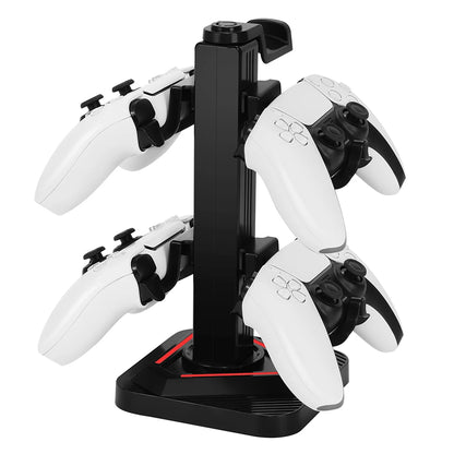Headphone Stand Universal Controller Holder with 8 Light Modes & 3 USB Charging Ports Controller Headset Stand Gift for Gamer