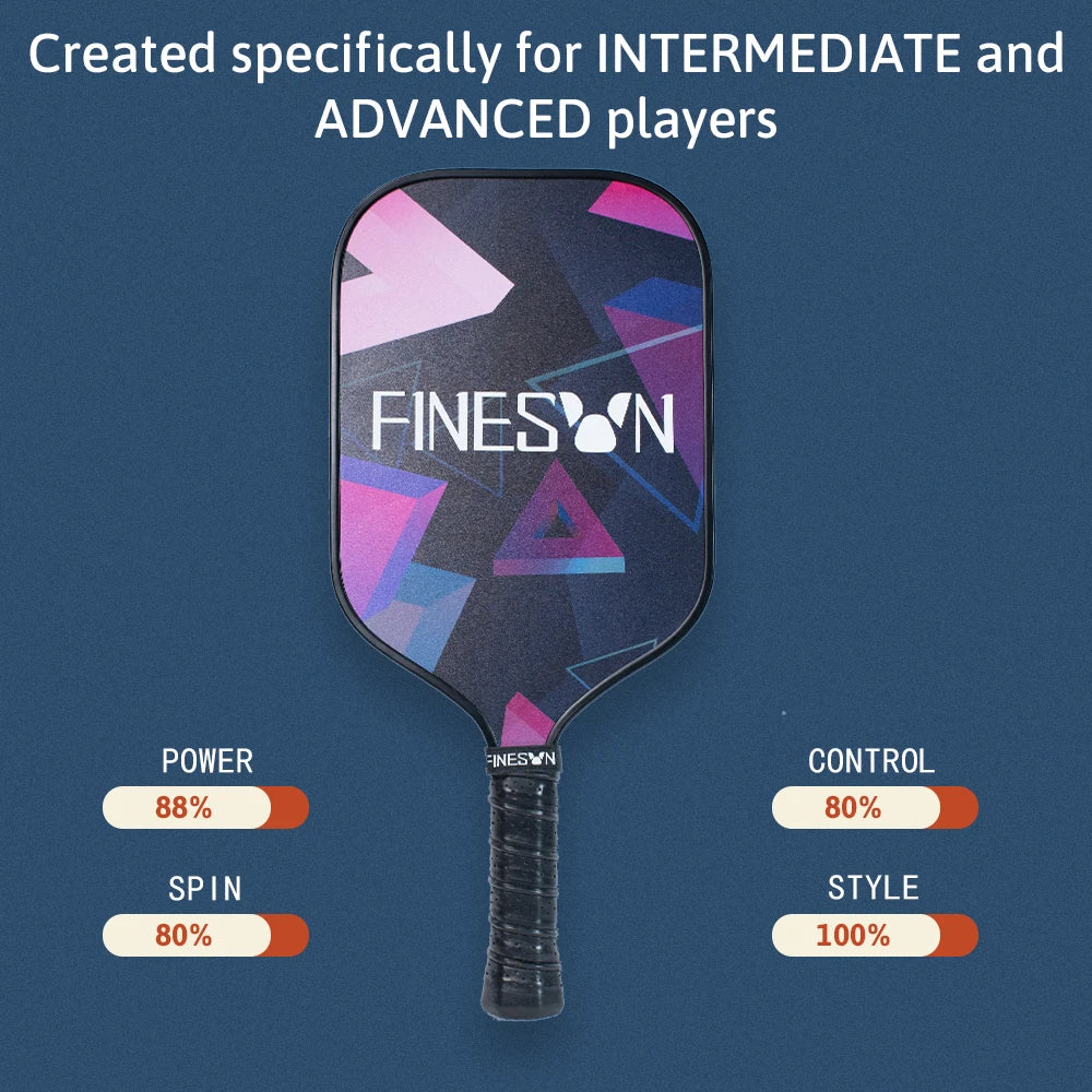 Pickleball Set with Pickleball Paddles 16Mm Large Sweet Spot PP Honeycomb Core 2 Rackets 4 Balls Rubber Edge Outdoor Indoor