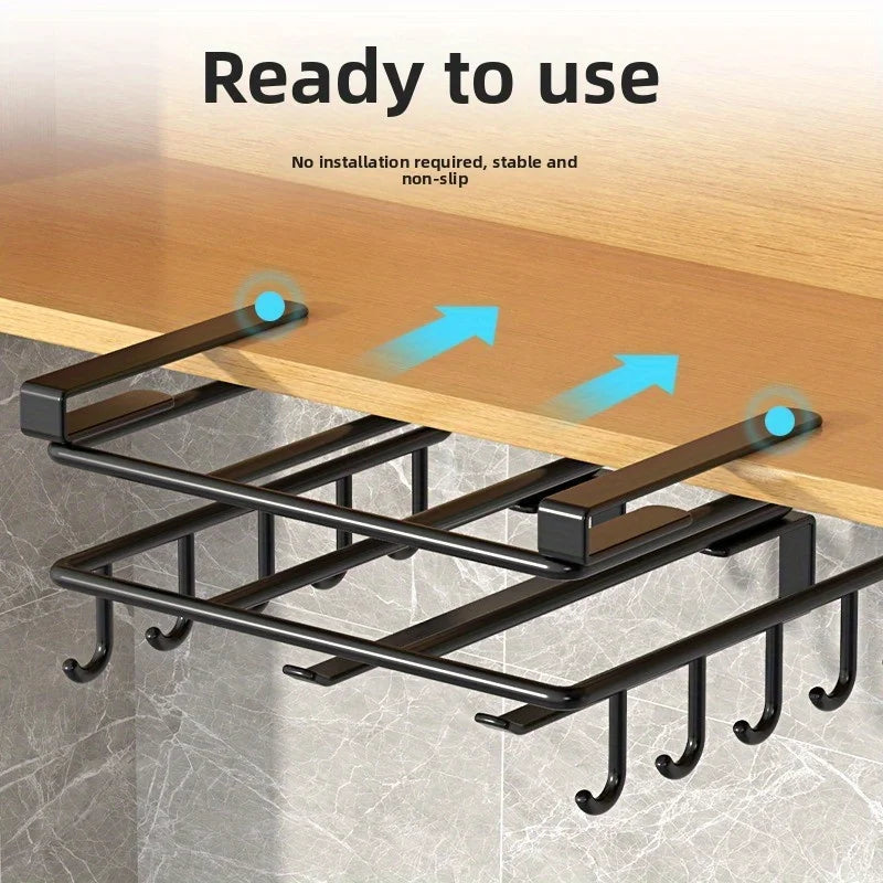 Kitchen Hanging Organizer with Hooks for Hanging Pots and Pans Tidy and Convenient, Kitchen Paper Towel Holder, Pot Lid Holder