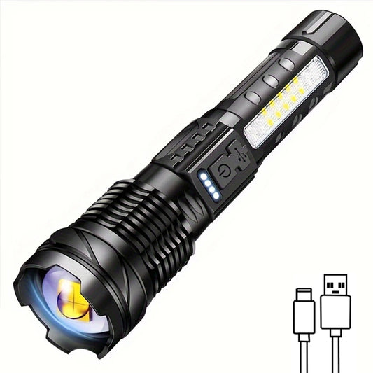 1/2Pcs High Lumens Flashlights, Rechargeable Led Flashlights with 7 Light Modes, Powerful Handheld Flashlight for Camping
