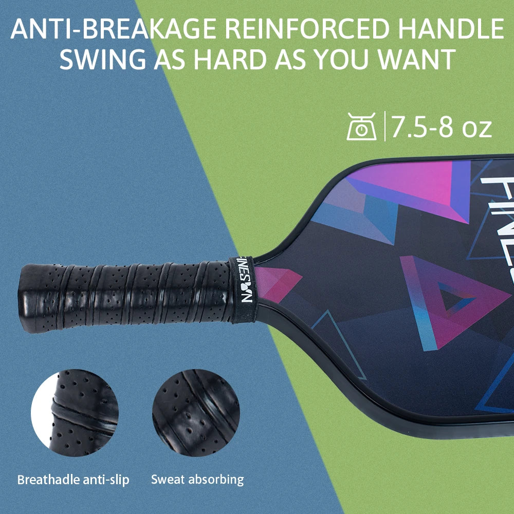 Pickleball Set with Pickleball Paddles 16Mm Large Sweet Spot PP Honeycomb Core 2 Rackets 4 Balls Rubber Edge Outdoor Indoor